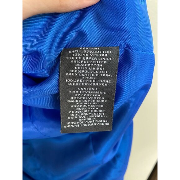 Vince Camuto Womens Blue Double Breasted‎ Jacket Size Large Cotton Blend - Picture 5 of 7